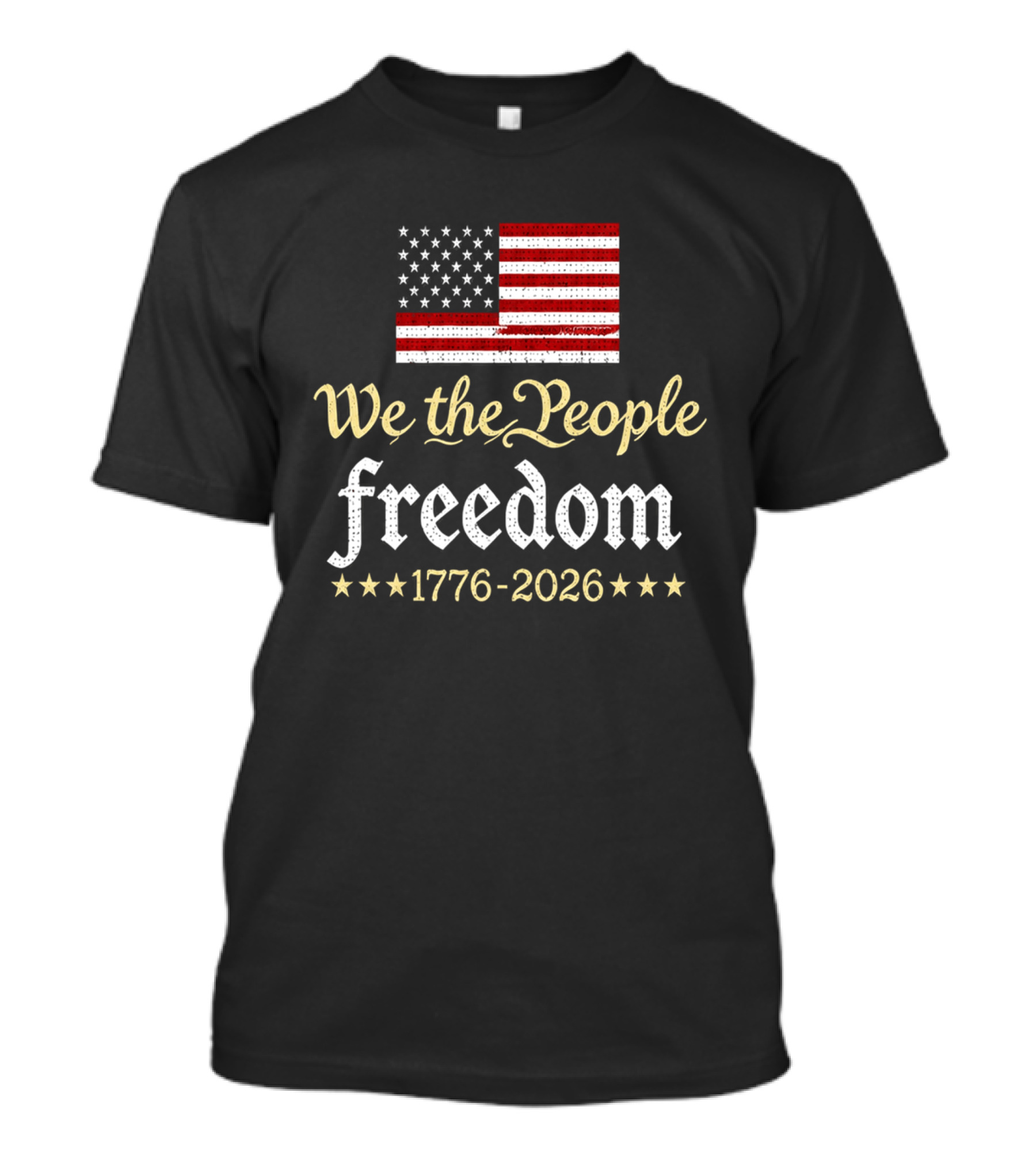 We The People Freedom 1776 2026 V Neck Women's 250th Anniversary Independence Day T-Shirt