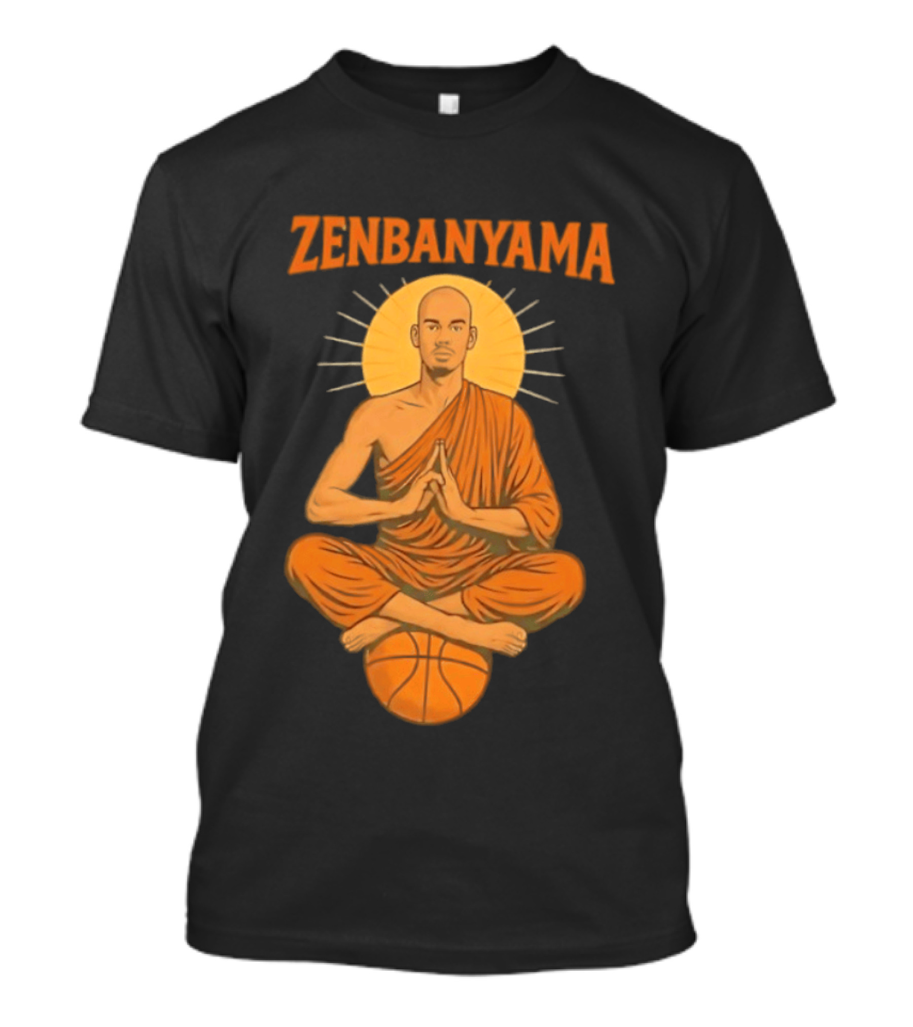 Zenbanyama Victor Wembanyama Monk Basketball Meditation T-Shirt