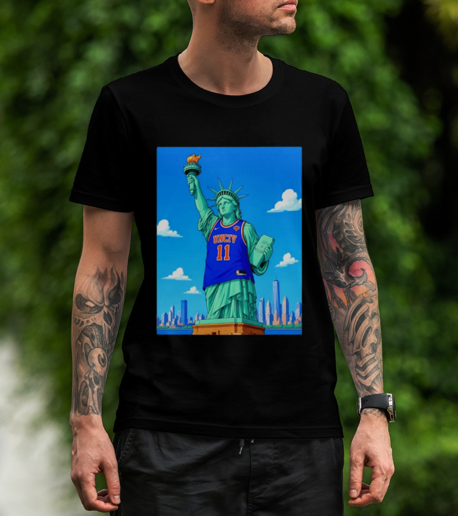UNCIV 11 Jersey On Statue Of Liberty New York Knicks T-Shirt