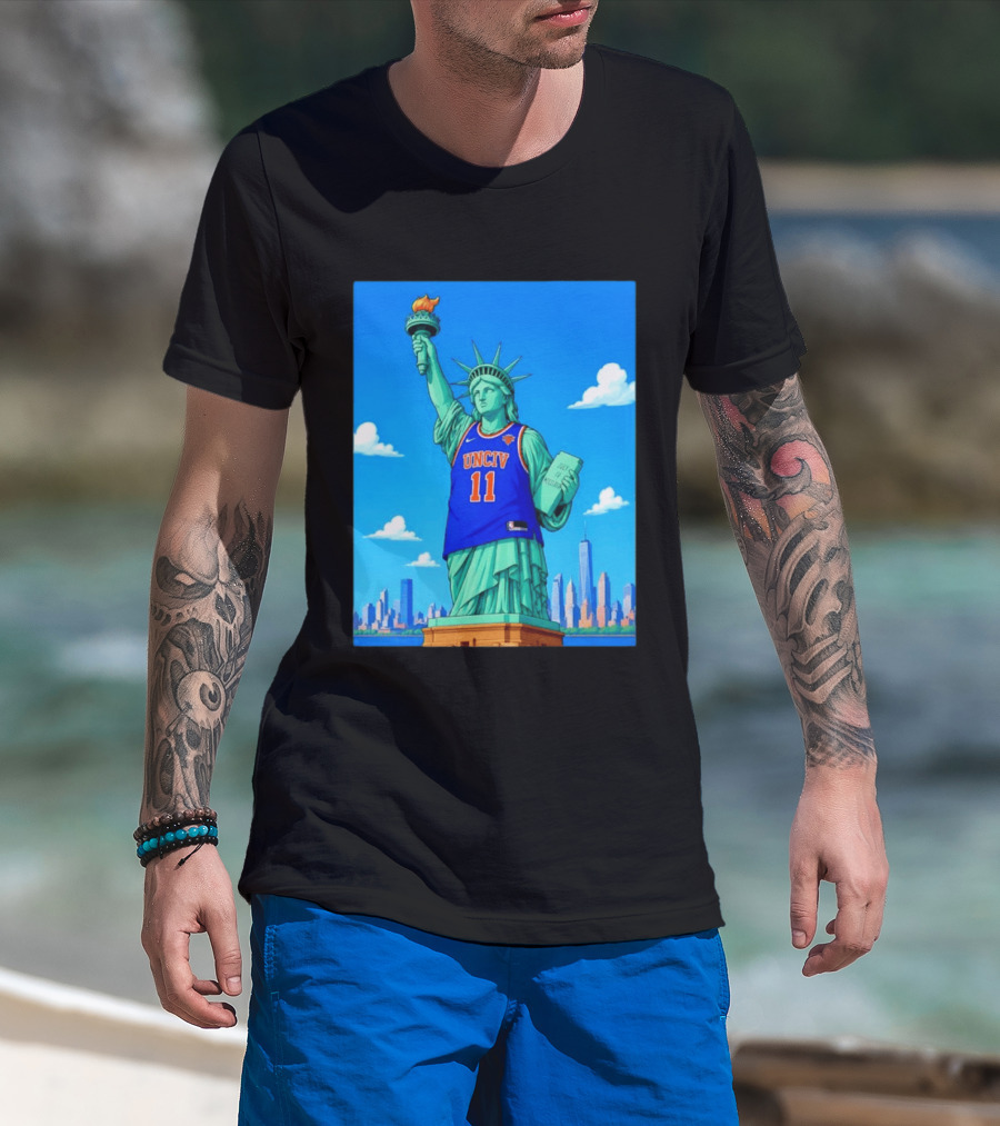 UNCIV 11 Jersey On Statue Of Liberty New York Knicks T-Shirt