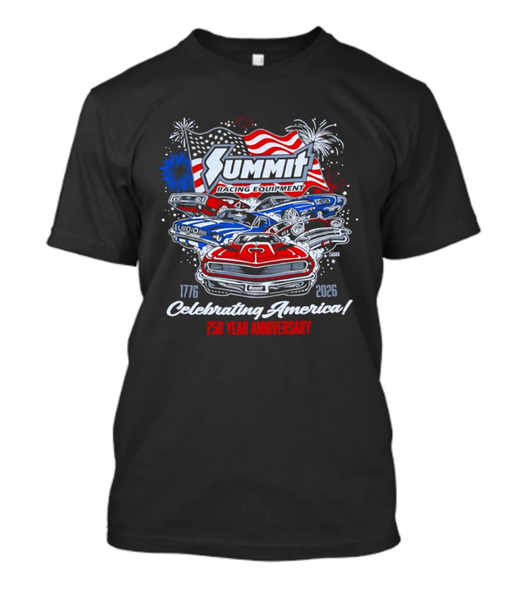 Summit Racing Equipment Celebrating America 1776 2026 250 Year Anniversary T-Shirt