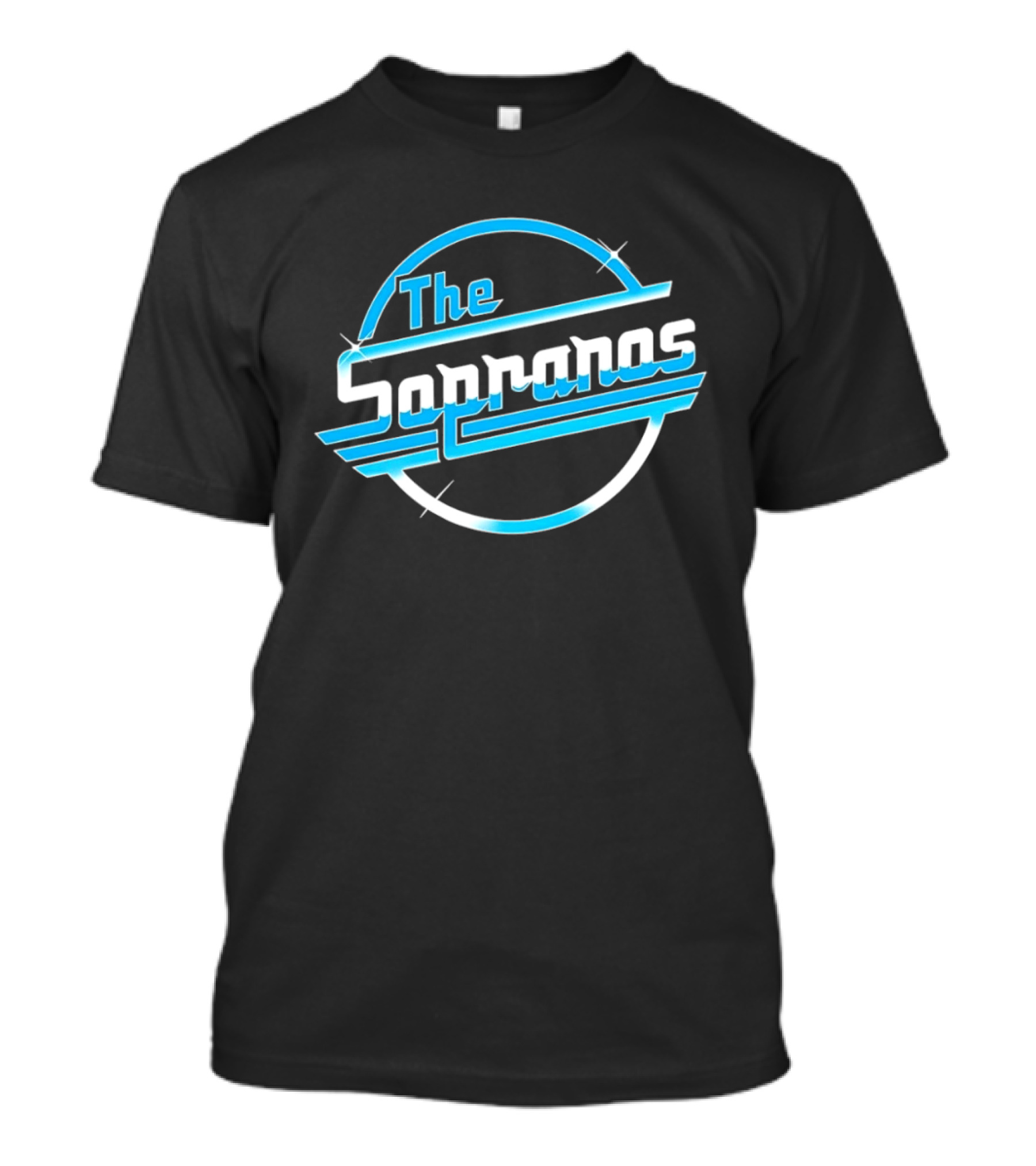 The Sopranos Blue Sparkle Retro Circle T-Shirt