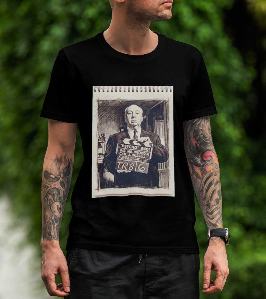 Alfred Hitchcock Psycho 9401 Clapperboard Sketchbook TR 86 T-Shirt