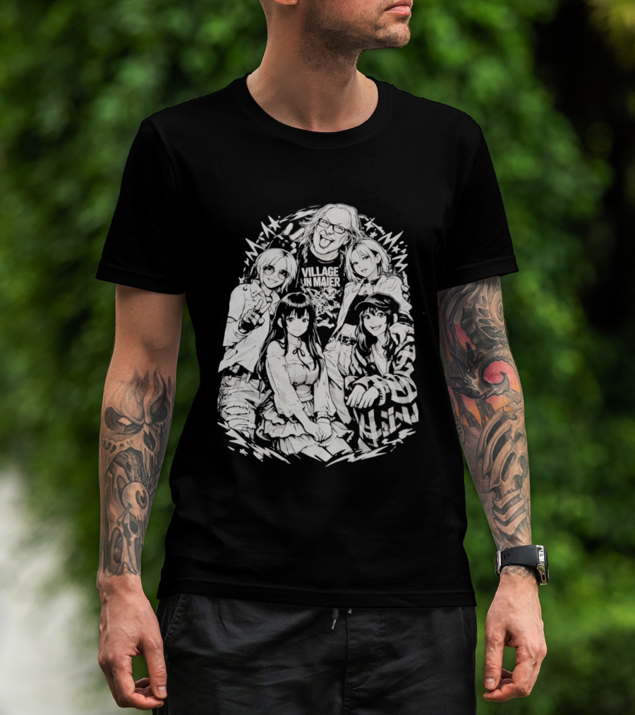 Andrew WK Village Maier Anime Characters T-Shirt