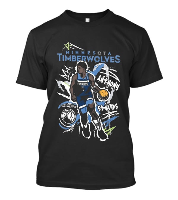 Anthony Edwards Minnesota Timberwolves NBA Chalked Up 5 Basketball Player Artwork 2026 T-Shirt