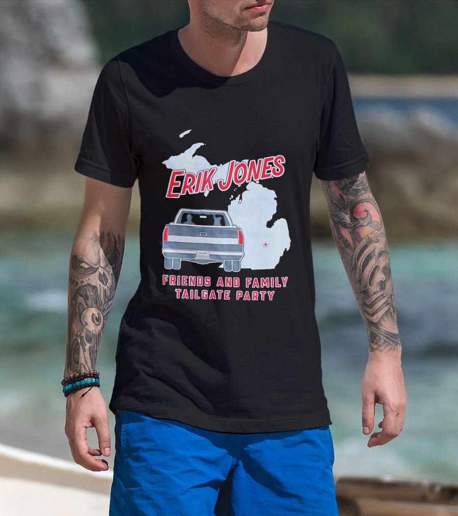 Erik Jones Friends And Family Tailgate Party Jonesboy Legacy Michigan T-Shirt