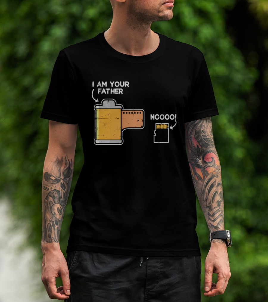 I Am Your Father Nooo Film Roll Memory Card Humor T-Shirt