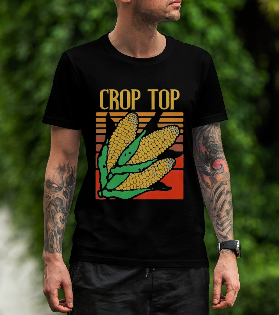 CROP TOP Corn Cobs Maize Sweetcorn Vegetable Agriculture Farm Harvest T-Shirt