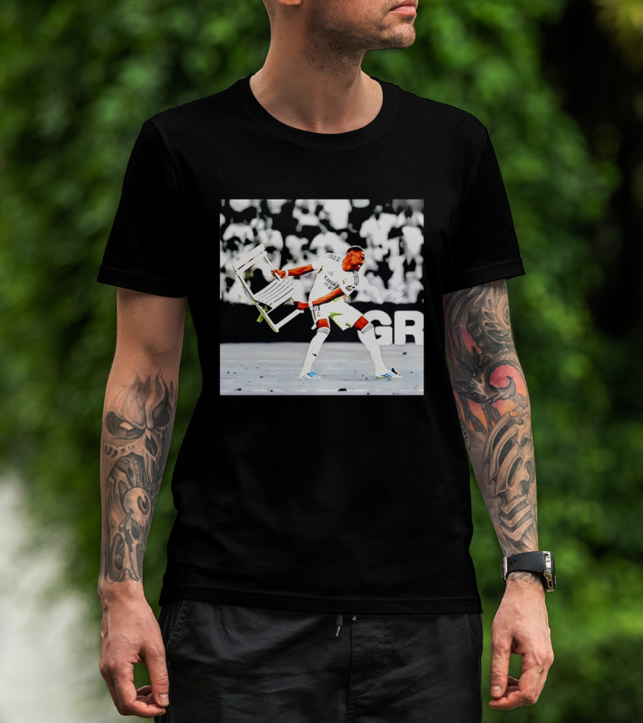 David Alaba Holding Chair On Soccer Field Image T-Shirt
