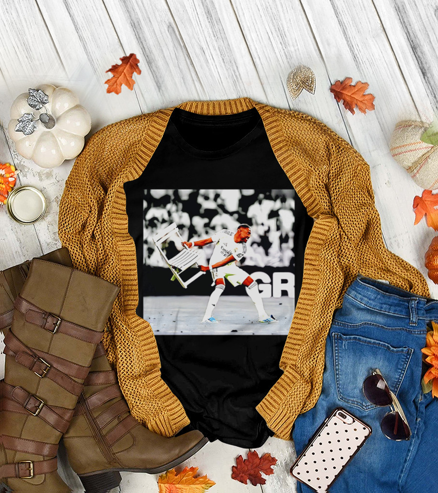 David Alaba Holding Chair On Soccer Field Image T-Shirt