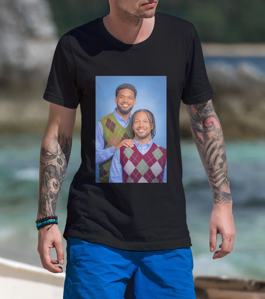 Jalen Brunson Karl Anthony Towns New York Knicks NBA Step Brothers Sweater Photo T-Shirt