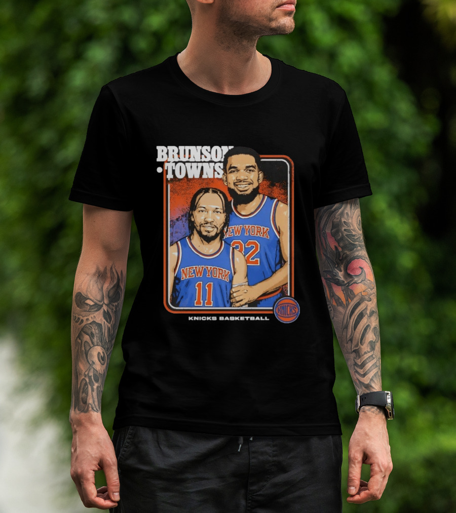 New York Knicks Brunson Towns Stepbrothers 32 11 T-Shirt