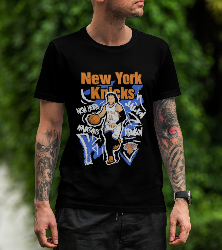 New York Knicks Jalen Brunson Dribbling Basketball 11 T-Shirt