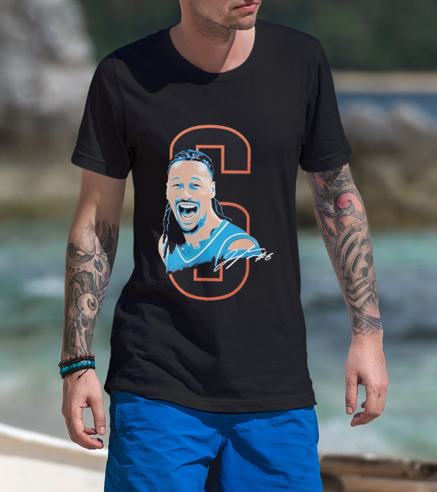 Jaylin Williams Number 6 Oklahoma City Thunder Basketball Signature T-Shirt