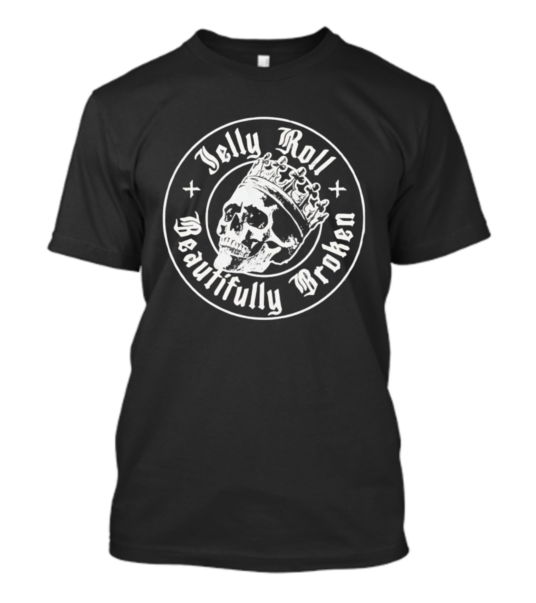 Jelly Roll Skull Crown Beautifully Broken T-Shirt