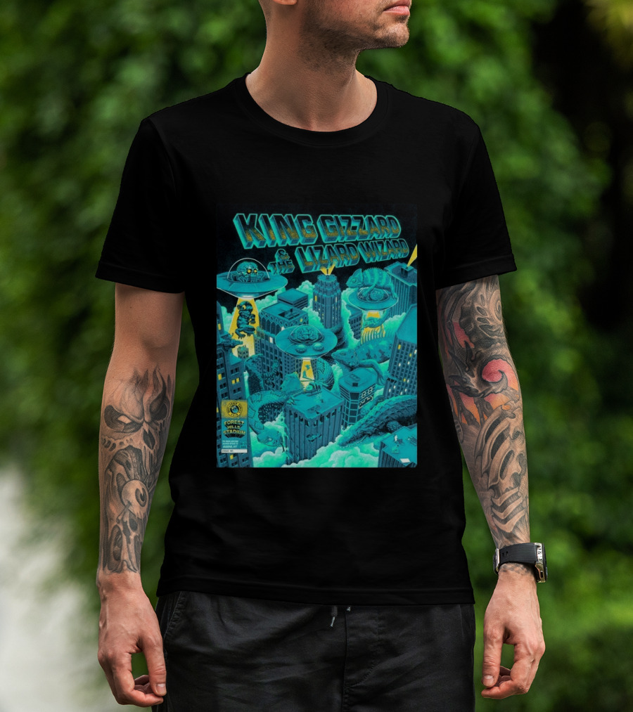 King Gizzard And The Lizard Wizard Forest Hills Stadium New York 2026 Event Reptilians Vs Alienoids August 20 21 T-Shirt