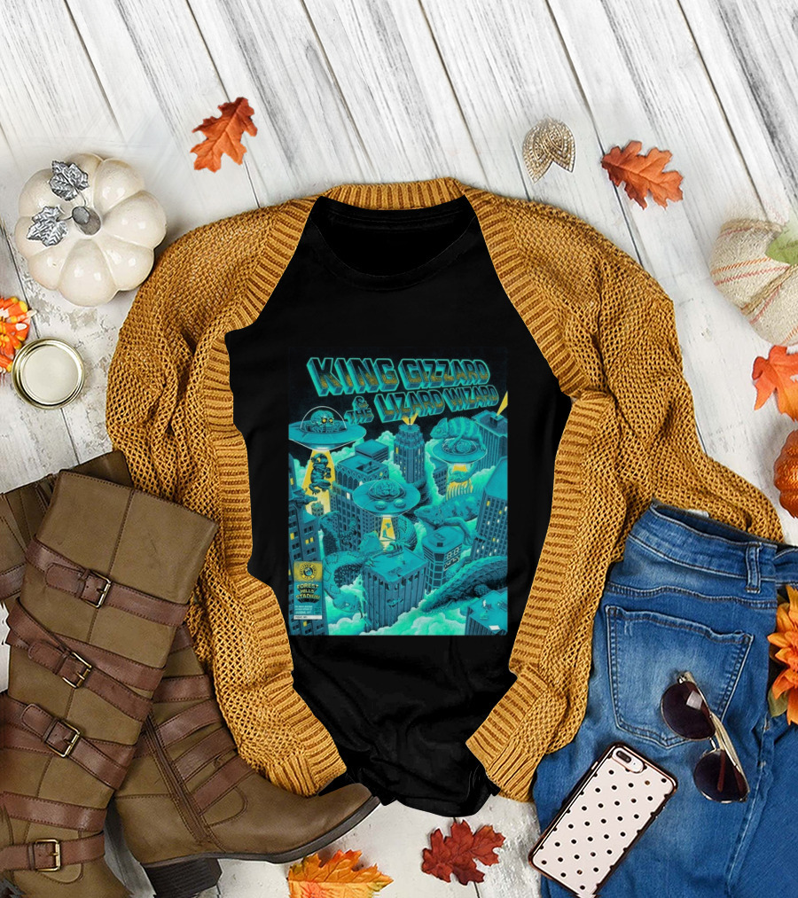 King Gizzard And The Lizard Wizard Forest Hills Stadium New York 2026 Event Reptilians Vs Alienoids August 20 21 T-Shirt