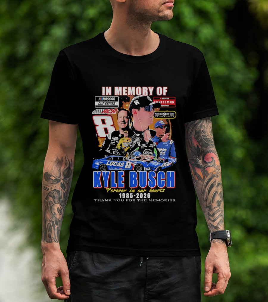 Kyle Busch Craftsman NASCAR Cup Truck Series RCR 8 In Memory 1985 2026 T-Shirt