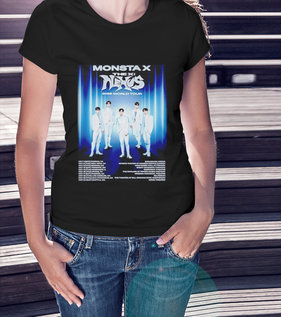Monsta X The X Nexus 2026 World Tour Dates And Venues T-Shirt