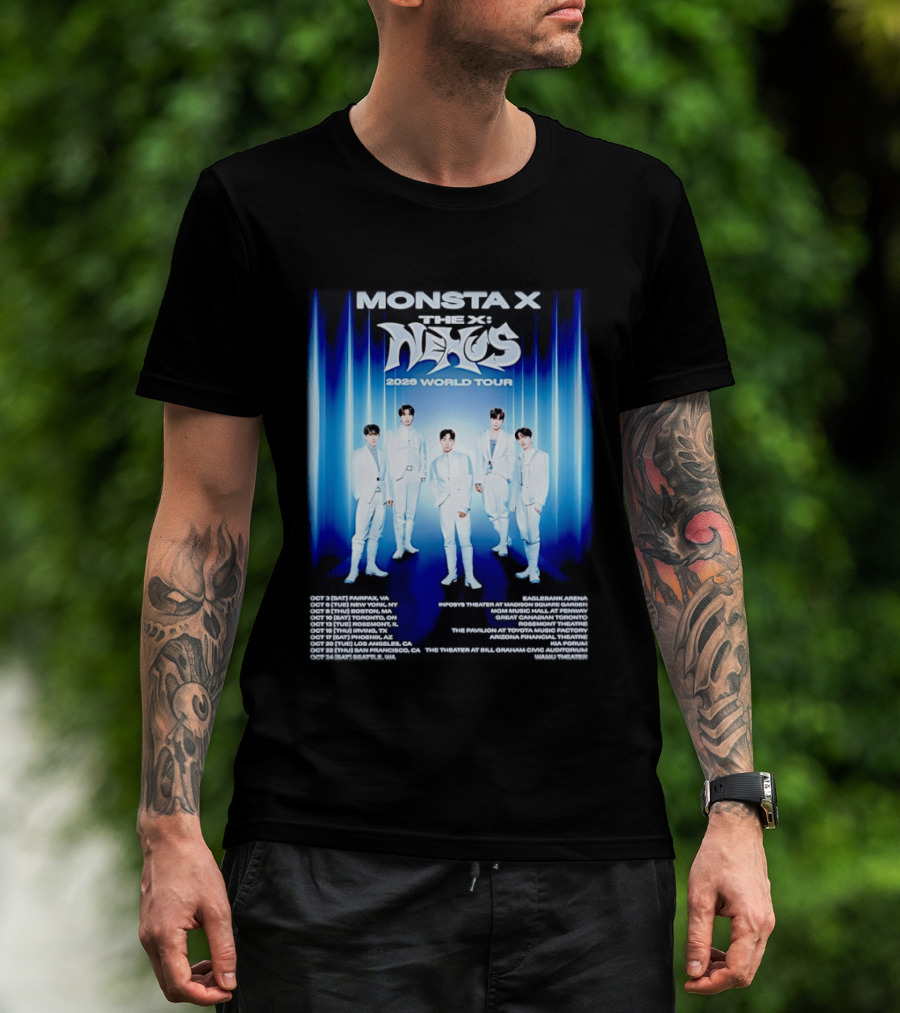 Monsta X The X Nexus 2026 World Tour Dates And Venues T-Shirt