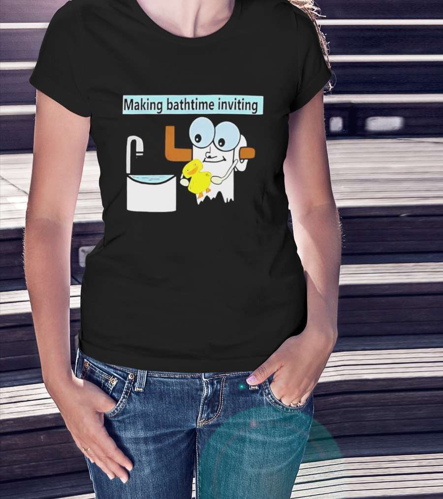 Making Bathtime Inviting No Face Spirited Away Rubber Duck Bathhouse T-Shirt