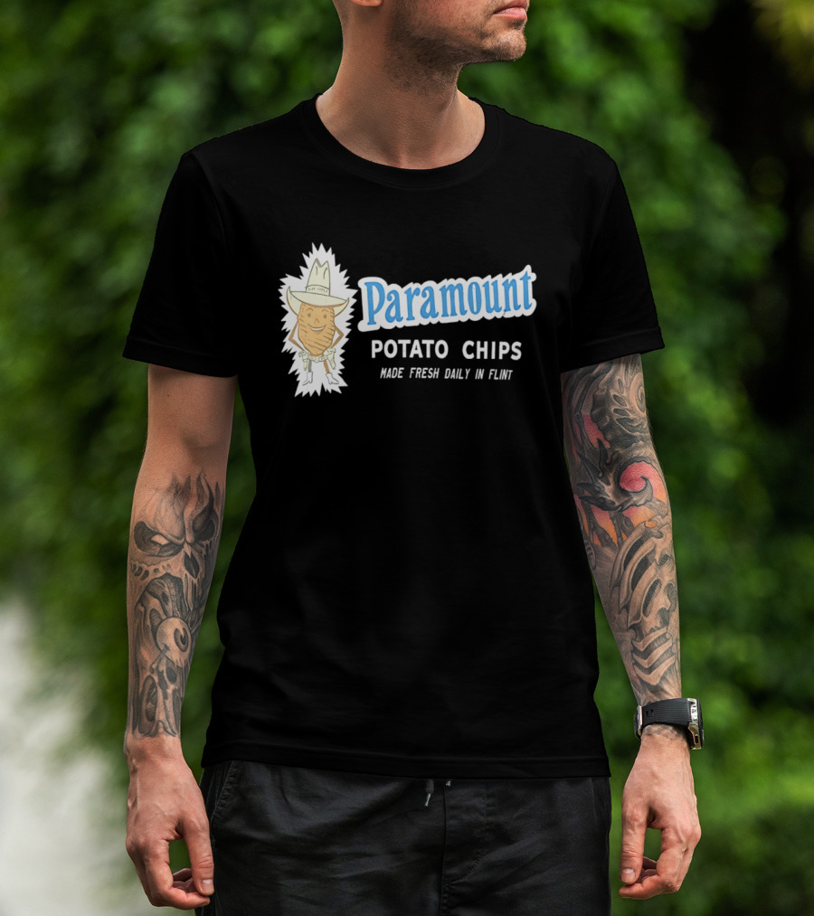 Paramount Potato Chips Made Fresh Daily In Flint Cowboy T-Shirt