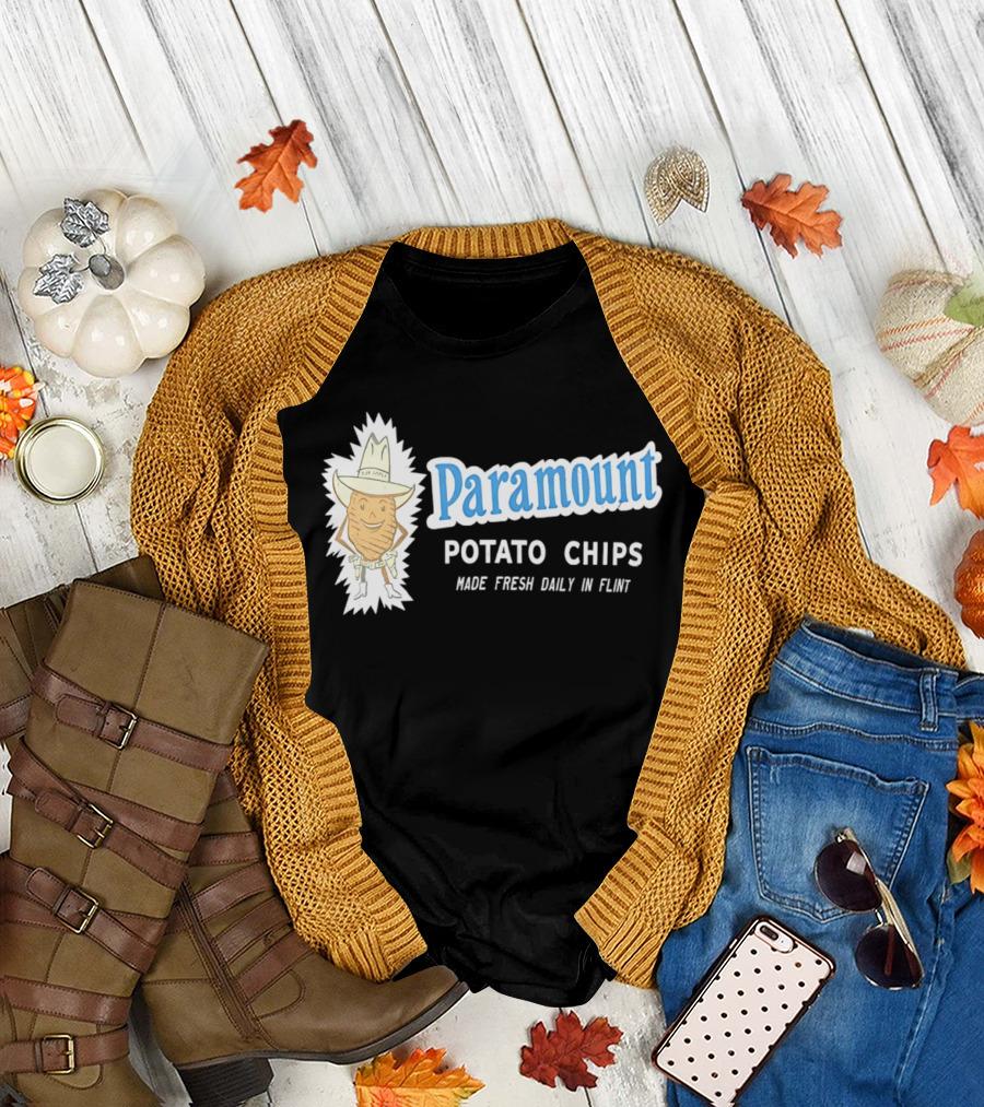 Paramount Potato Chips Made Fresh Daily in Flint Cowboy T-Shirt