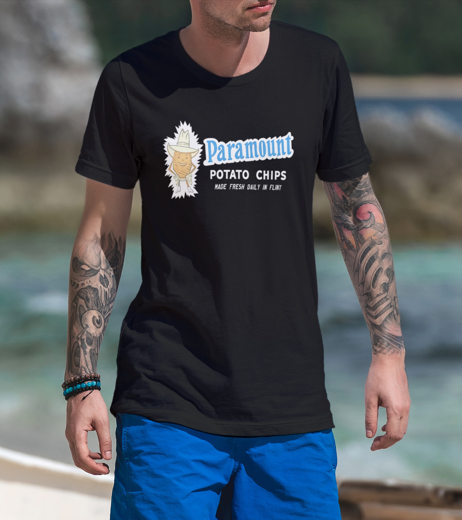Paramount Potato Chips Made Fresh Daily In Flint Cowboy T-Shirt