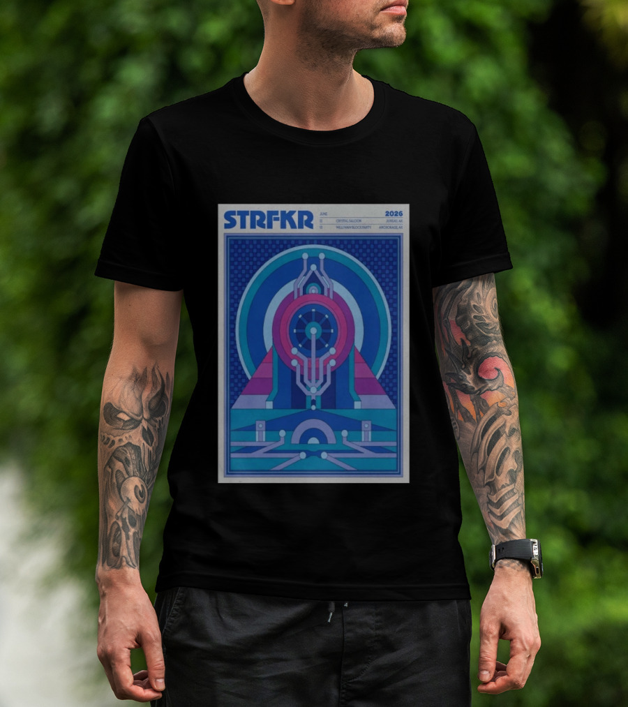 STRFKR June 2026 Alaska Tour Crystal Saloon Jambell Whale Navy Block Party Anchorage T-Shirt