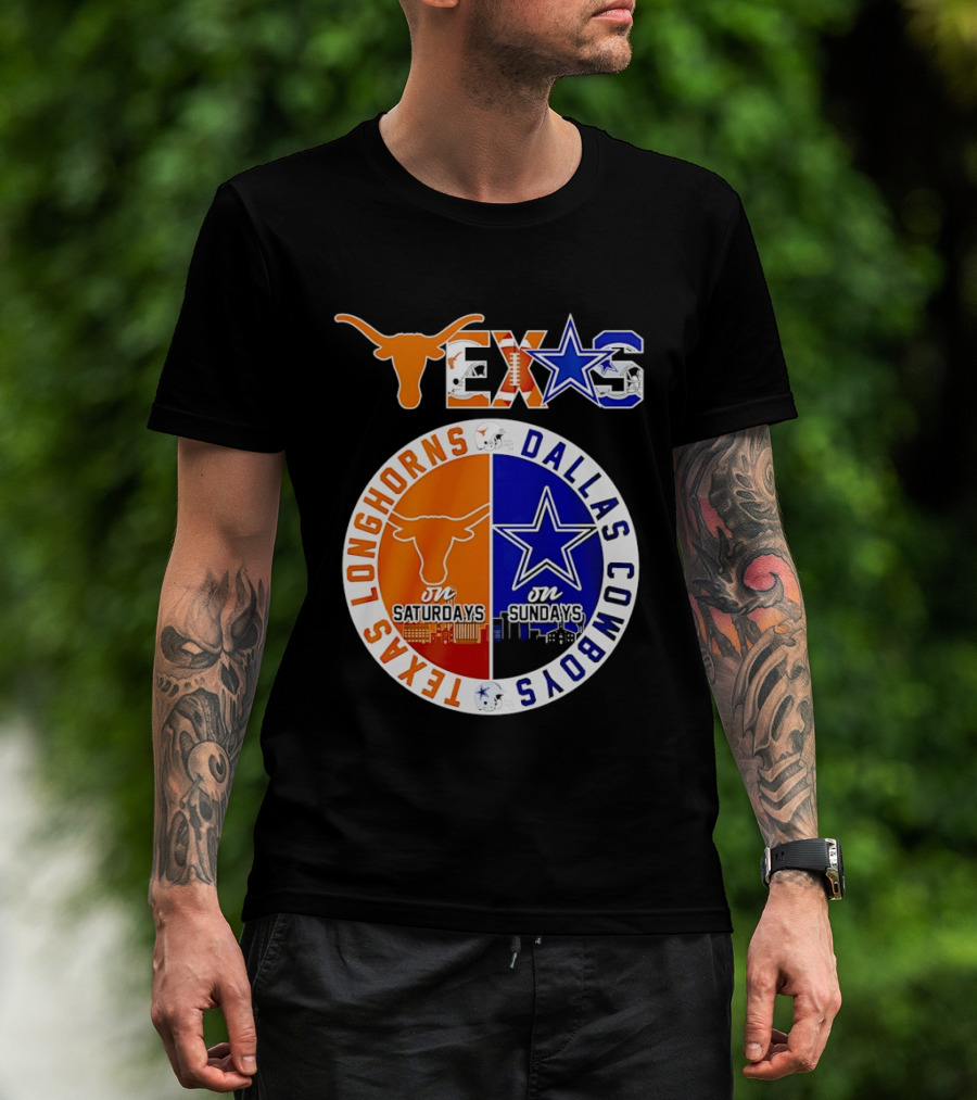Texas Longhorns Dallas Cowboys Game Day Weekend Saturdays Sundays T-Shirt