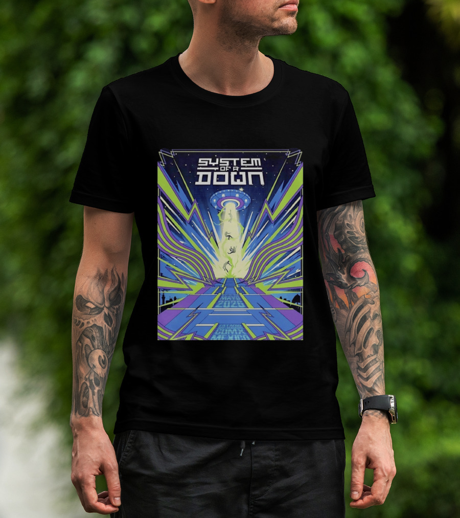 UFO Spaceship System Of A Down CDMX Mexico At Estadio GNP Seguros T-Shirt
