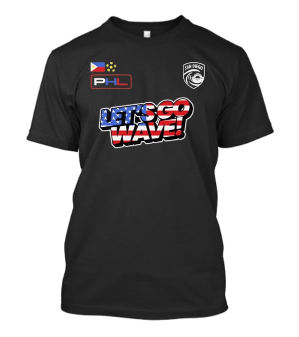 USA Let's Go Wave San Diego Wave FC PHL 2026 T-Shirt