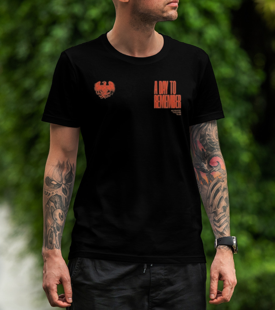 A Day To Remember Reassembled The Acoustic Theater Tour Orange Heart T-Shirt