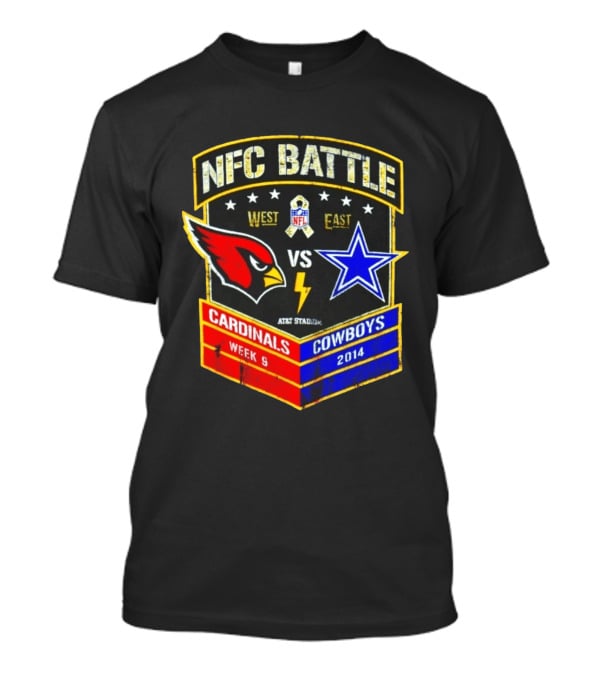 NFC Battle Cardinals Vs Cowboys 2014 Week 9 West East AT&T Stadium T-Shirt