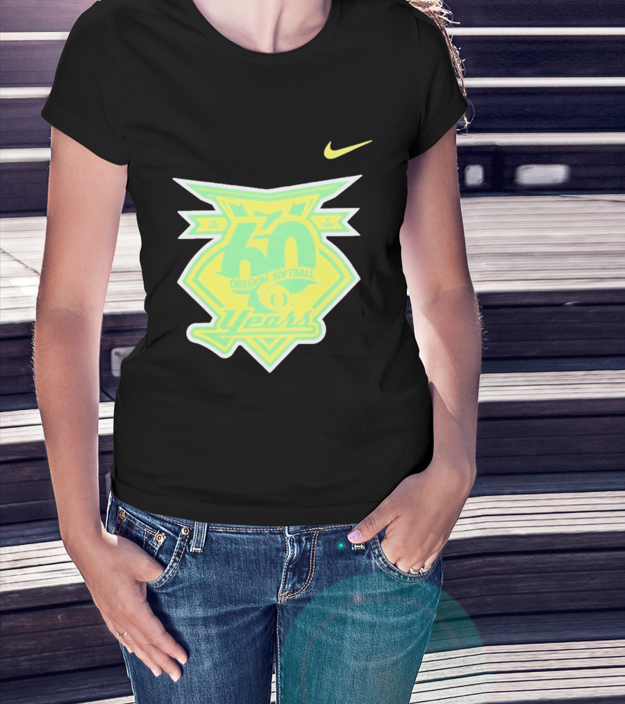 Oregon Softball 60 Years Anniversary Club Nike T-Shirt