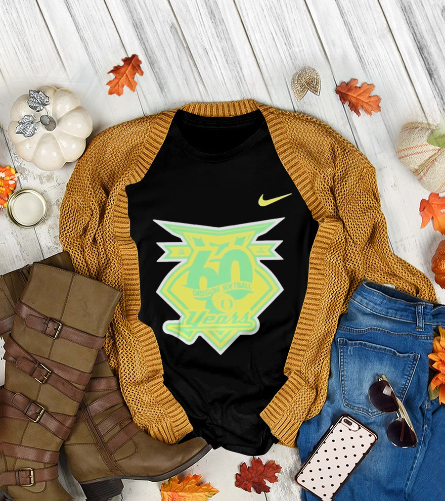 Oregon Softball 60 Years Anniversary Club Nike T-Shirt