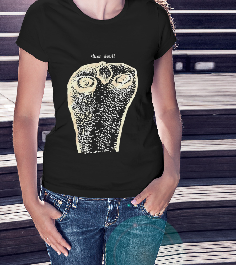 Dust Devil Abstract Face Design In Earthy Tones T-Shirt
