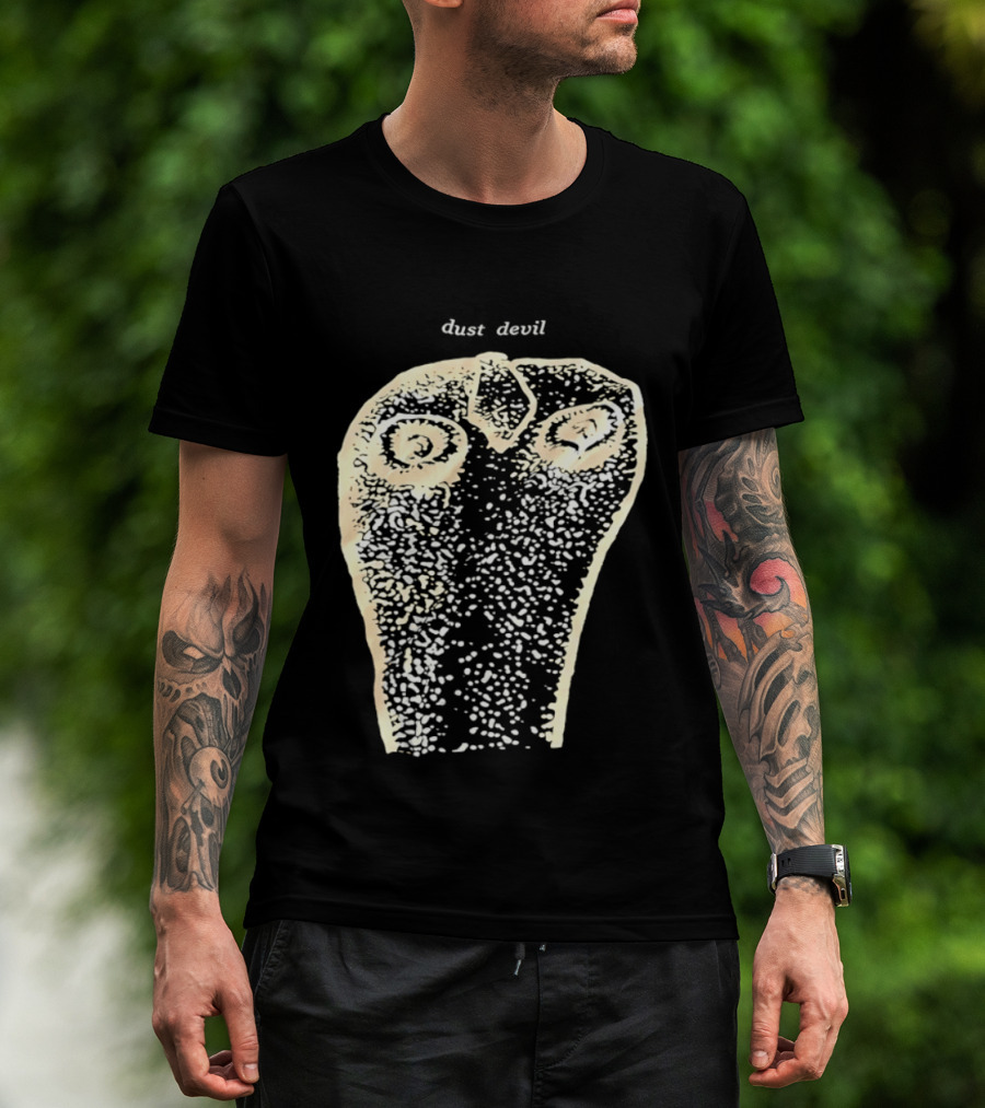 Dust Devil Abstract Face Design In Earthy Tones T-Shirt