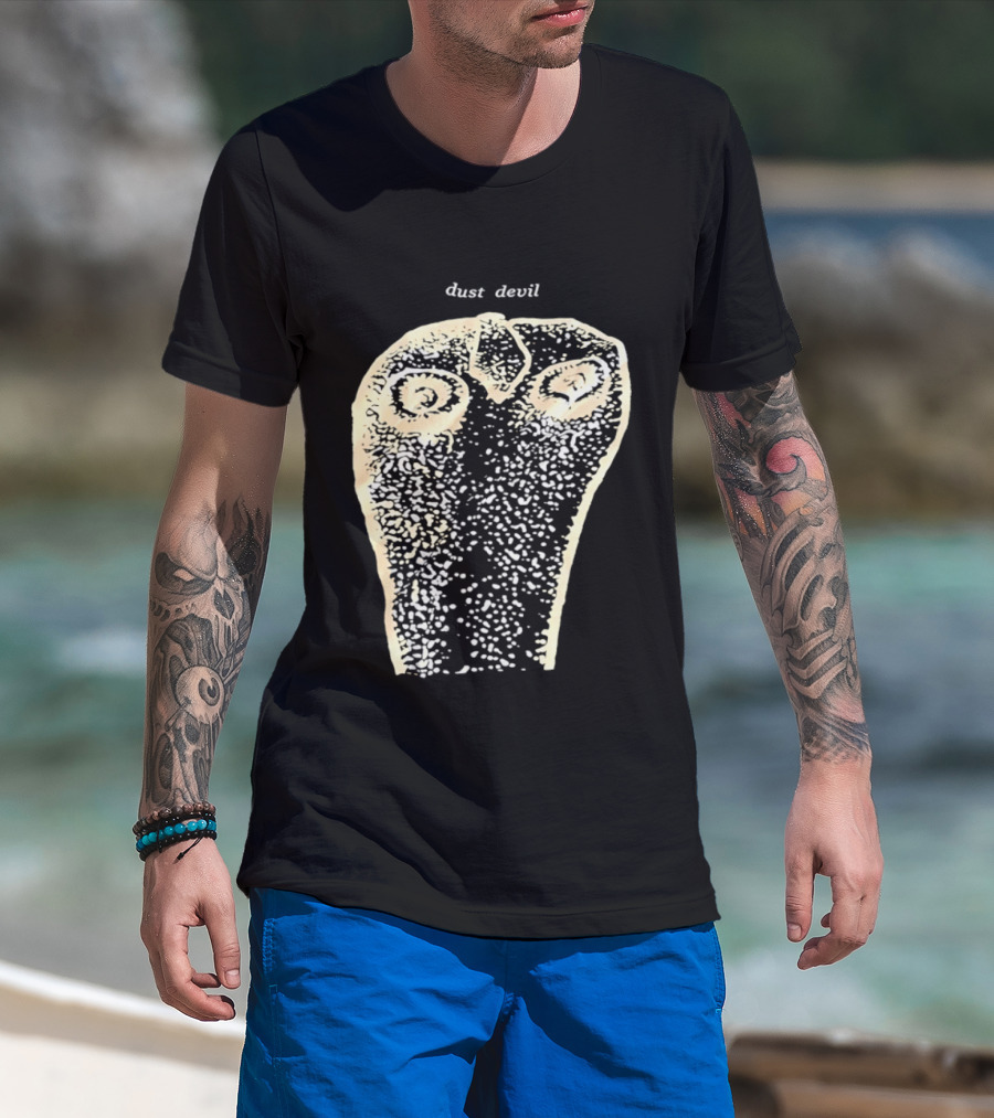 Dust Devil Abstract Face Design In Earthy Tones T-Shirt