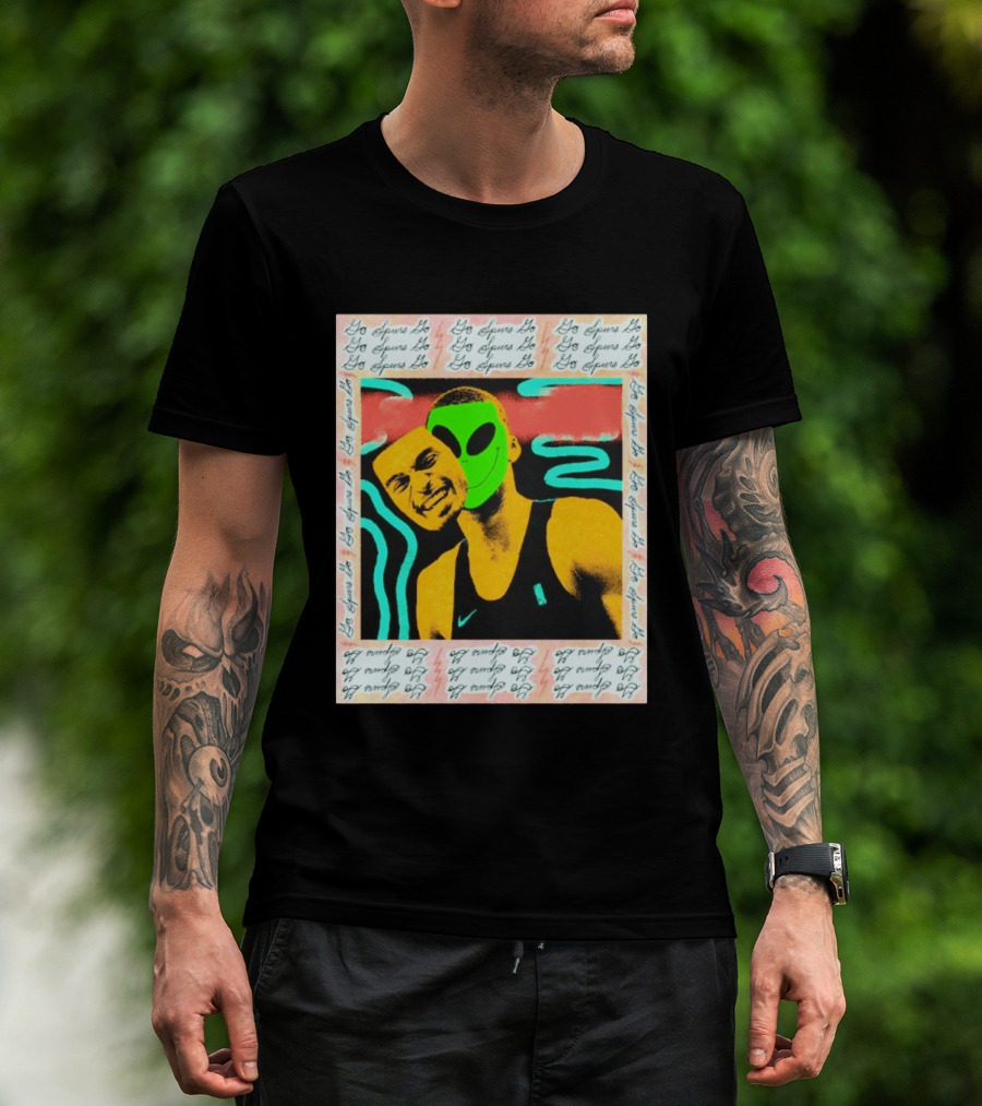 Go Spurs Go Alien Victor Wemby Mask San Antonio Spurs T-Shirt