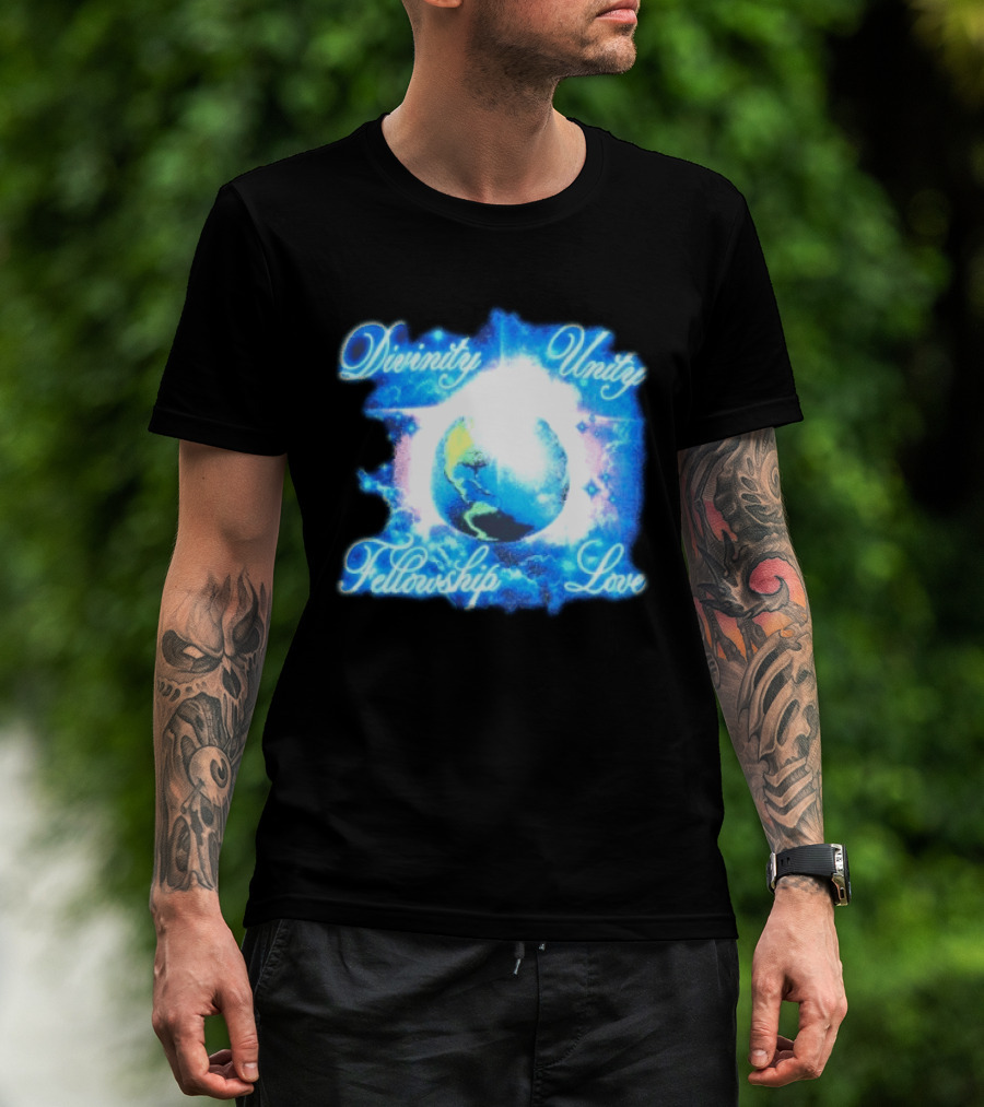 Divinity Unity Fellowship Love Earth Glow T-Shirt