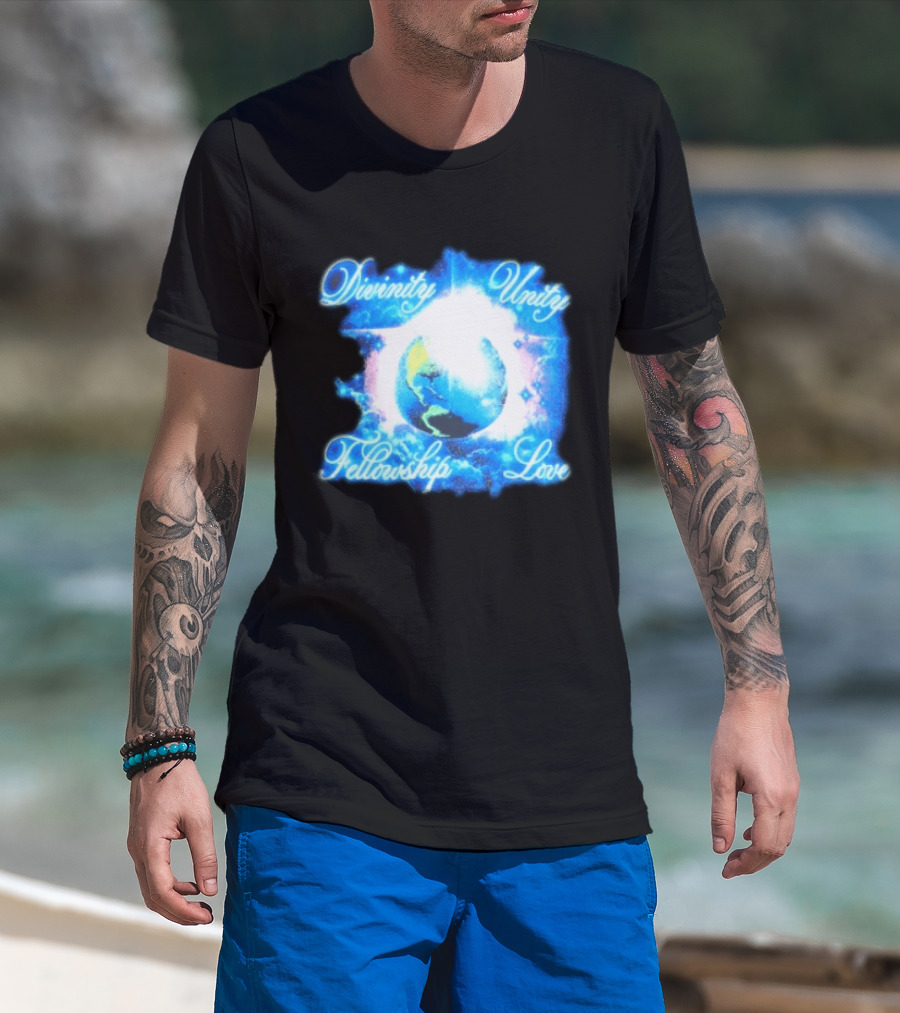 Divinity Unity Fellowship Love Earth Glow T-Shirt