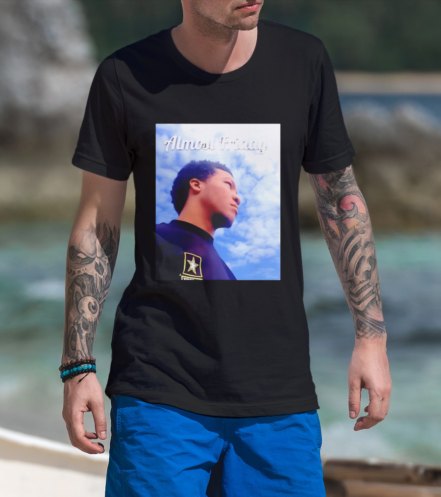 Almost Friday Jalen Brunson NWTS Basketball Sky T-Shirt