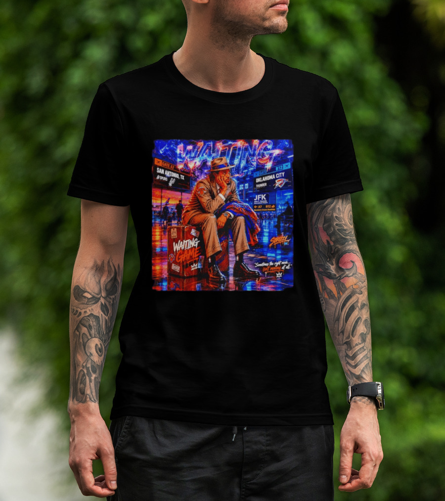 Waiting Game JFK Decisions San Antonio OKC Spurs Thunder T-Shirt