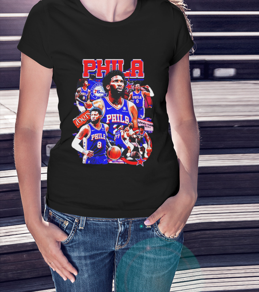 Philadelphia 76ers Phila 6ers Team Players Arena T-Shirt