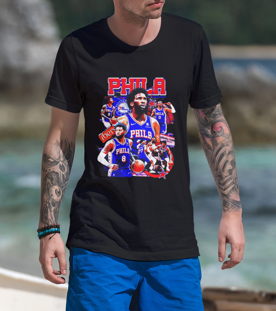 Philadelphia 76ers Phila 6ers Team Players Arena T-Shirt