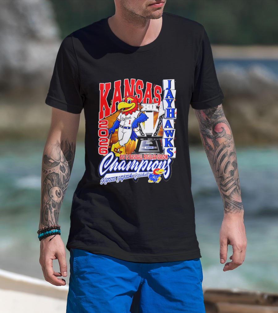Kansas Jayhawks 2026 Big 12 Baseball Regular Season Champions T-Shirt