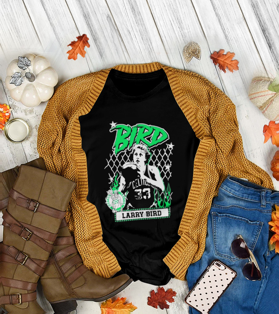 Boston Celtics Larry Bird NBA Player Number 33 T-Shirt