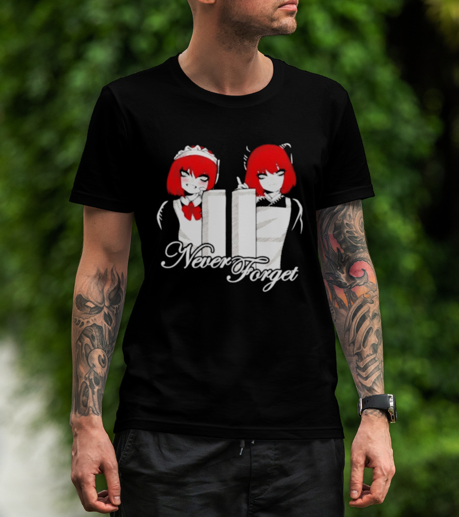 Maid Anime 9 11 Twin Towers Never Forget T-Shirt