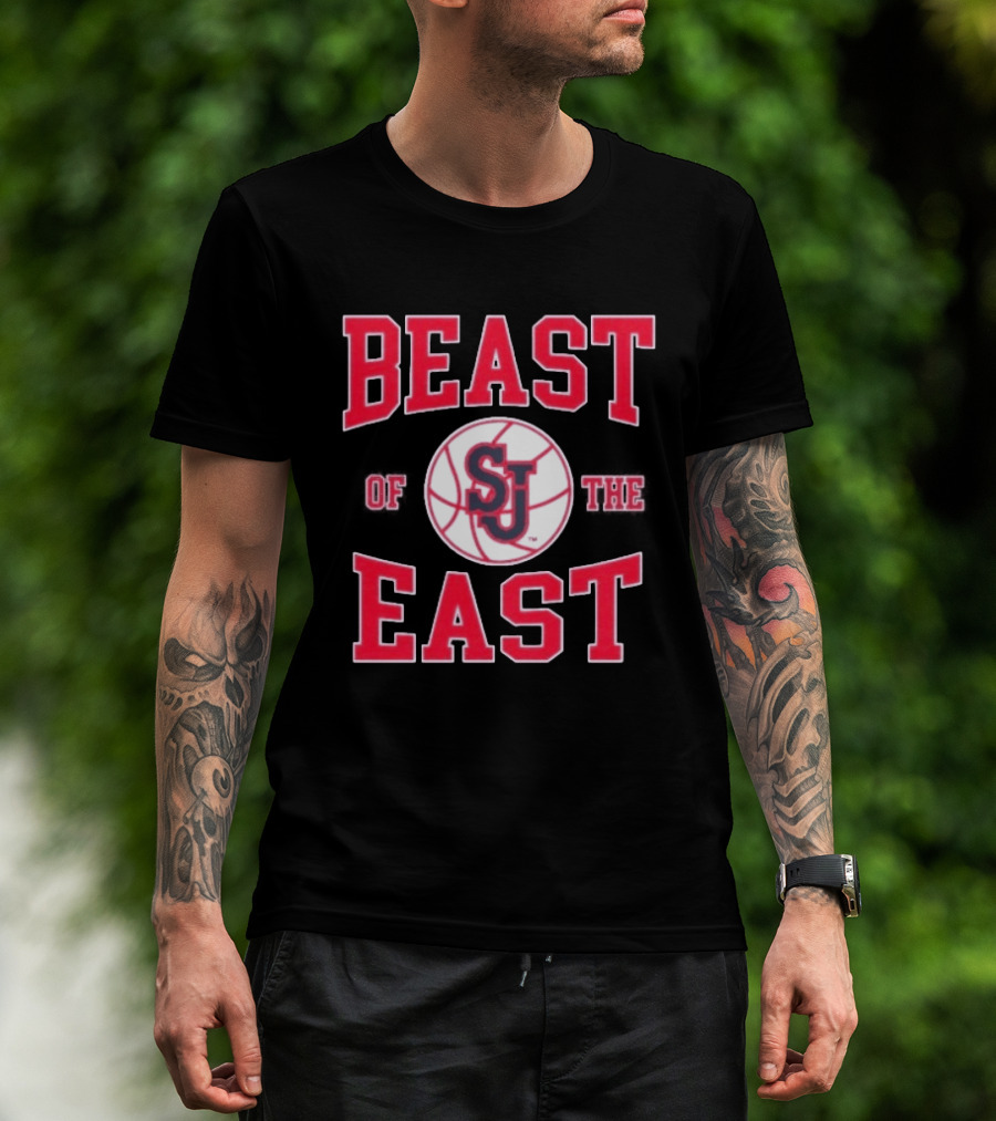 St. Johns Red Storm Beast Of The East Basketball SJ T-Shirt